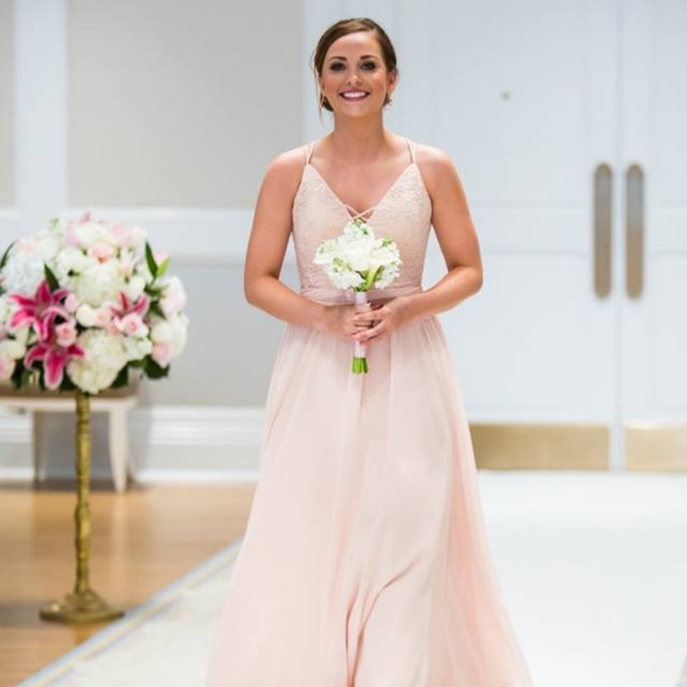 Mori Lee Bridesmaid Dress in Blush Style 146